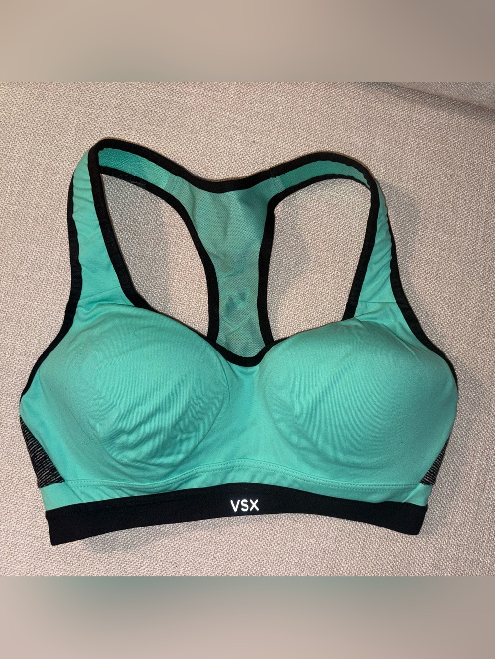 Victoria's Secret VSX Incredible High-Impact Sports Bra Teal and Black 32C